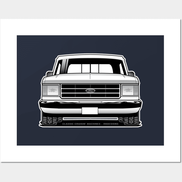 1987 - 1991 Truck / Bricknose Grille BW Wall Art by RBDesigns